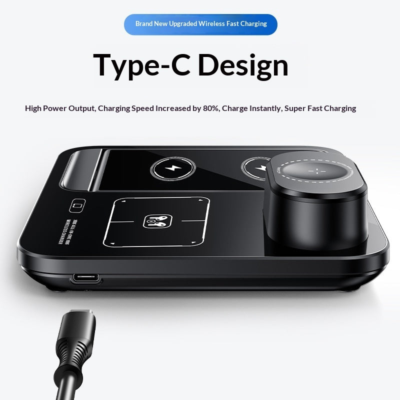 All-in-One Desktop Electric Lift Stand With Universal Wireless Charging