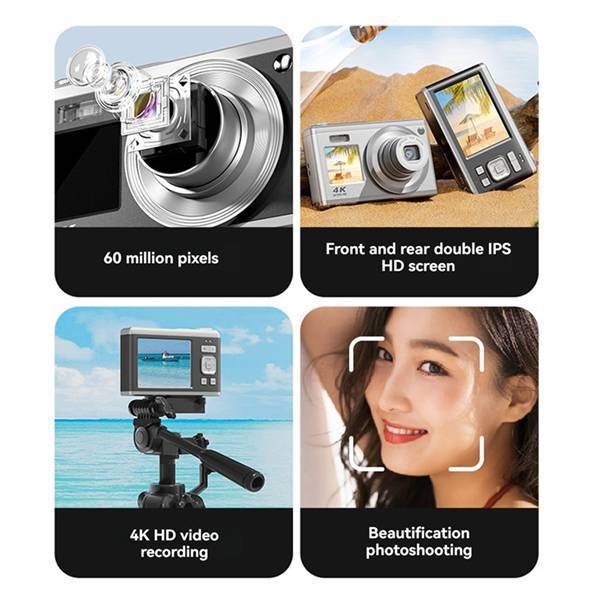 4K HD Optical Zoom Digital Camera, 64 Million Pixels