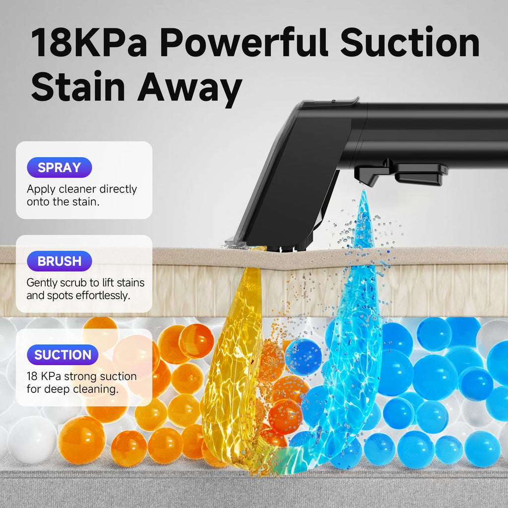 Fabric Cleaner Sofa Carpet Curtains Multi-function Vacuum Cleaner Spray Suction Integrated Cleaning Machine