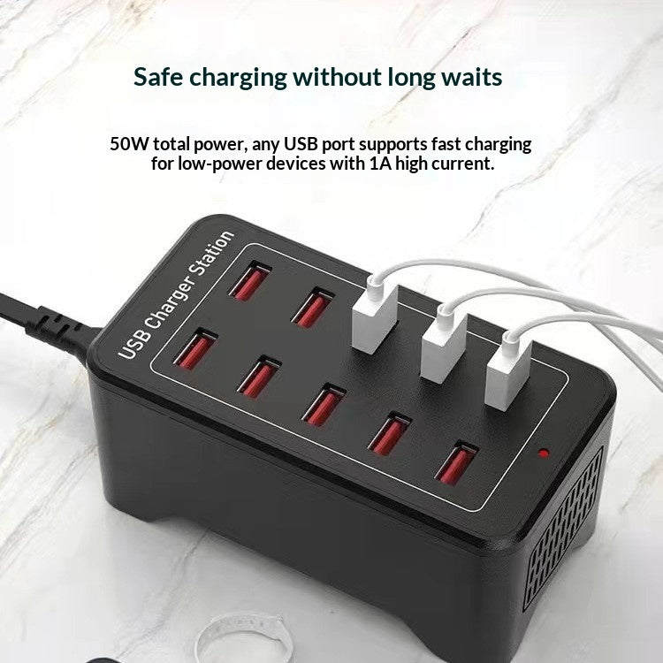 Multi-port 50W Charger With Cooling Fan