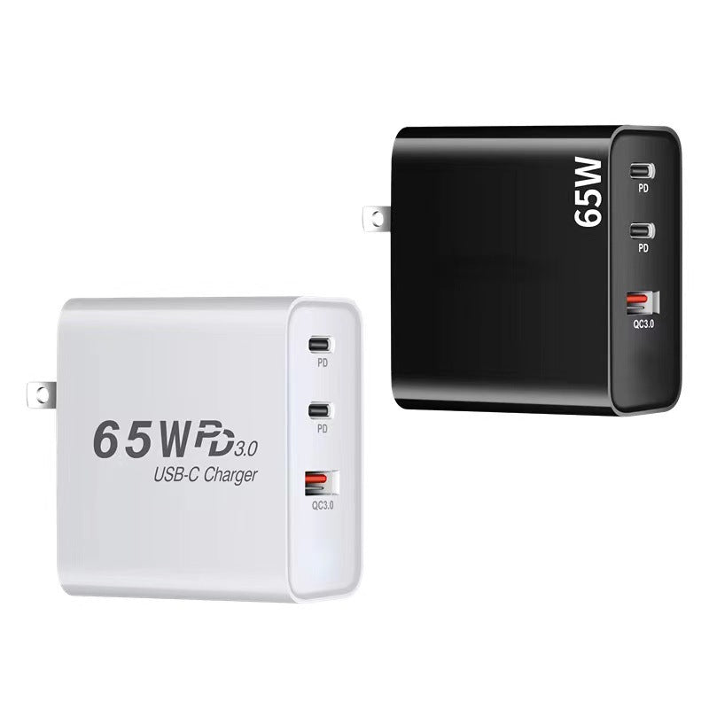 65W GaN Charger With US-standard Conversion Plug Fast-charging Adapter