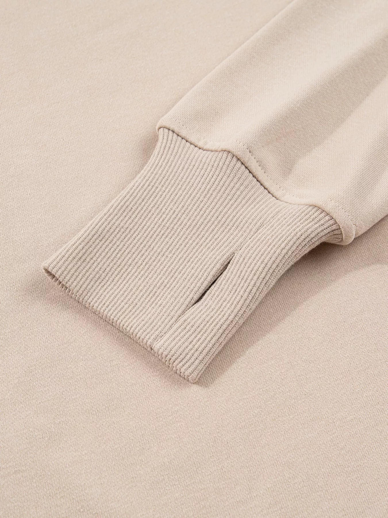 Solid Color Oversize Slit Sweatshirt and Ribbed Leggings 2pcs Set