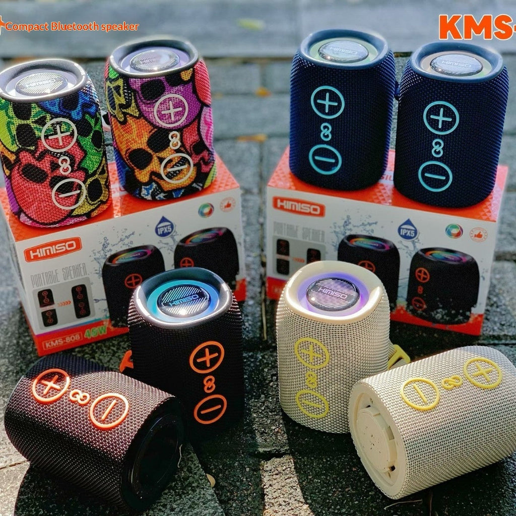 Two-in-one Split-unit Audio System Detachable Cylindrical Bluetooth Speaker With Dazzling Colorful Subwoofer