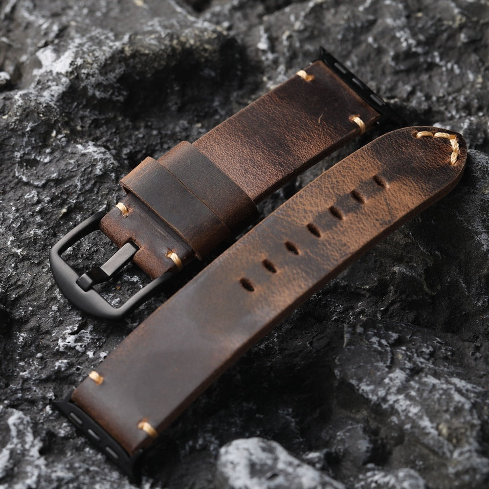 Handmade Top Layer Cowhide Strap