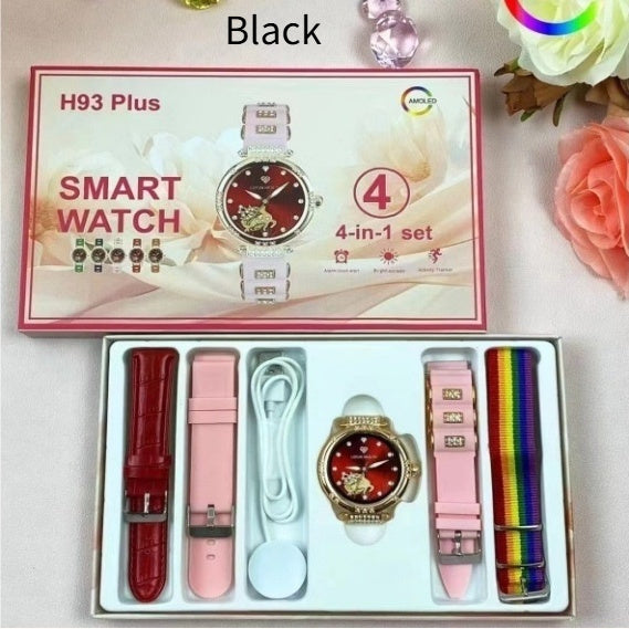 Round-Screen Womens Smartwatch With Heart Rate Monitoring Fitness Tracking