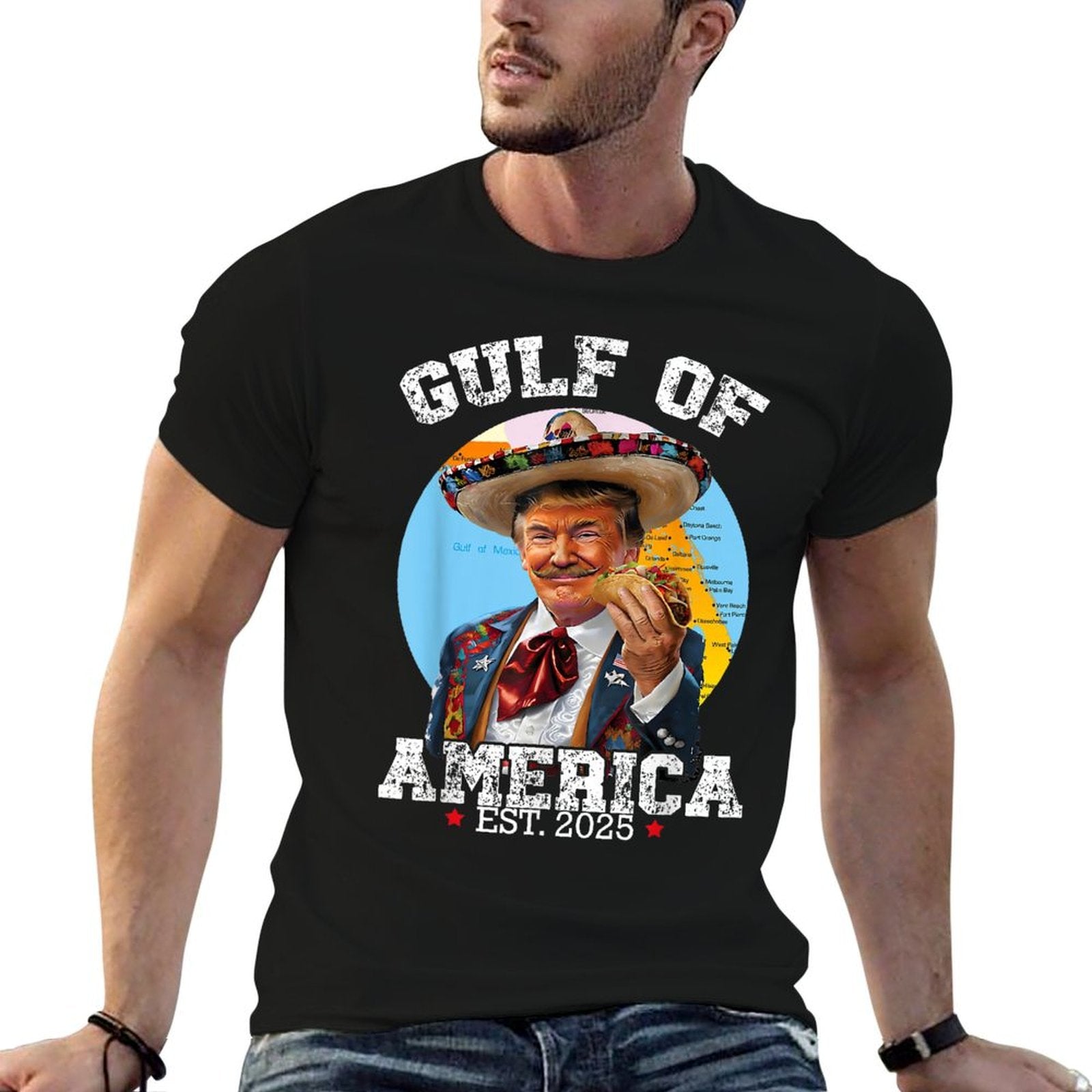 Funny Trump Gulf Of Us America 2025 Trump Easy-care T-Shirt
