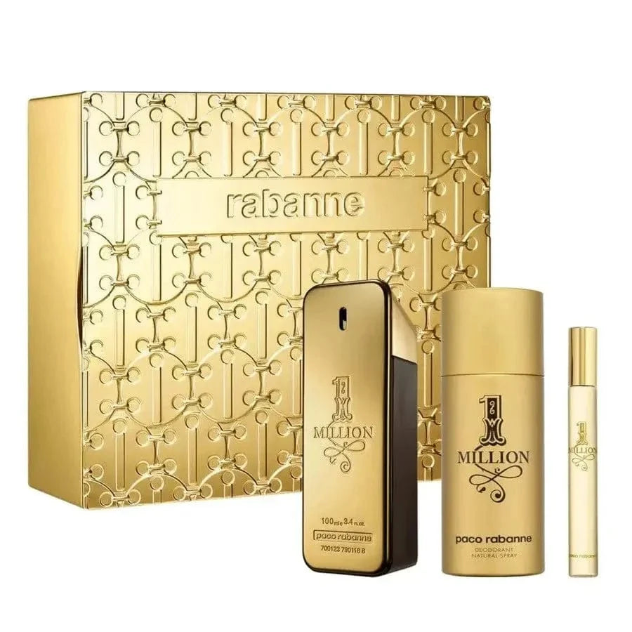 1 Million By Paco Rabanne For Men 3Pcs Set EDT Spray