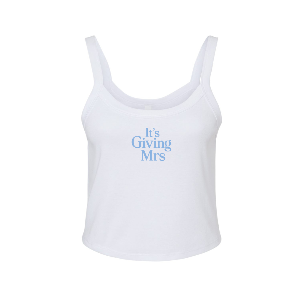 It’s Giving Mrs Tank | Bridal Lounge Crop Tank | Bride Getting Ready Outfit | Honeymoon & Wedding Morning Top