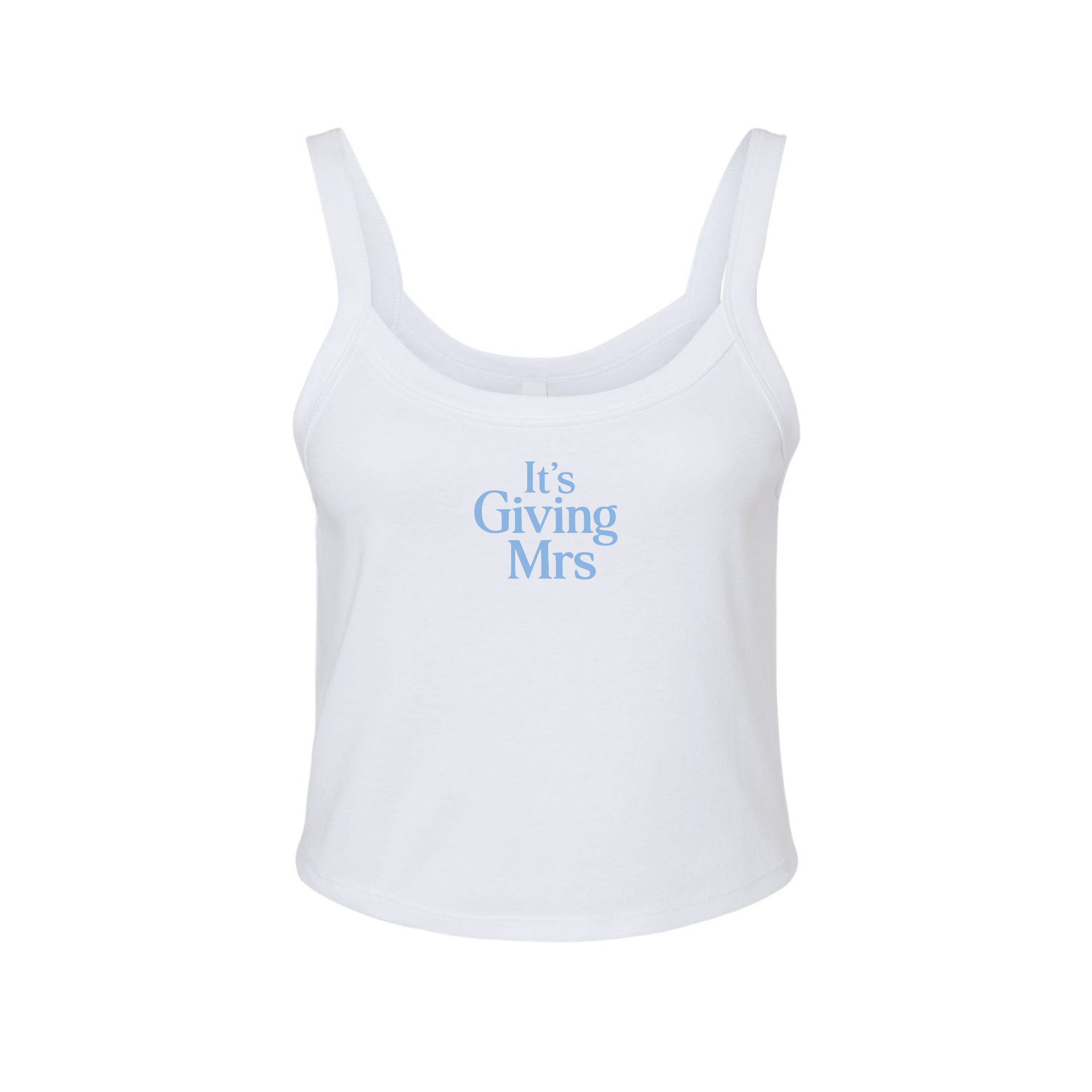 It’s Giving Mrs Tank | Bridal Lounge Crop Tank | Bride Getting Ready Outfit | Honeymoon & Wedding Morning Top
