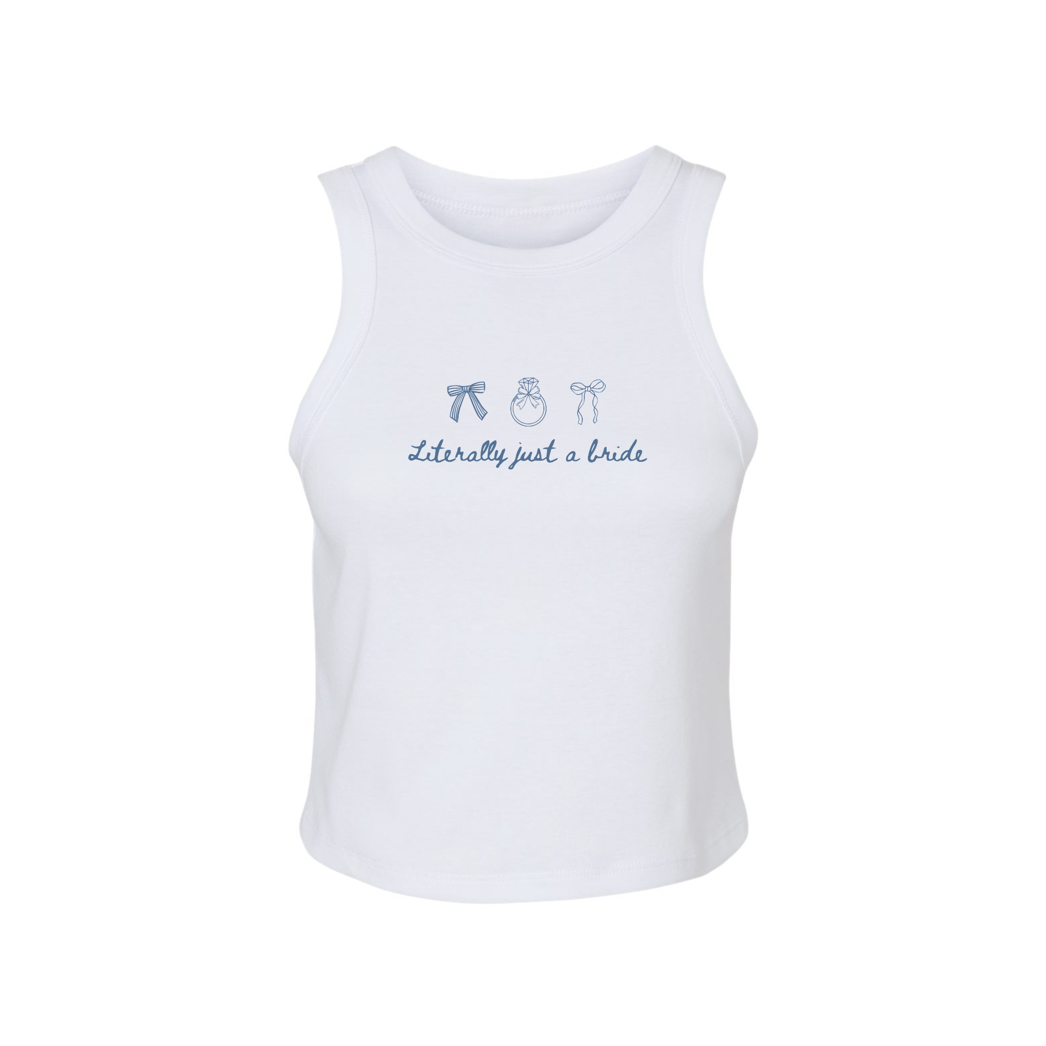 Literally Just a Bride Tank | Bridal Lounge Tank | Bride Getting Ready Top | Honeymoon & Wedding Morning Outfit