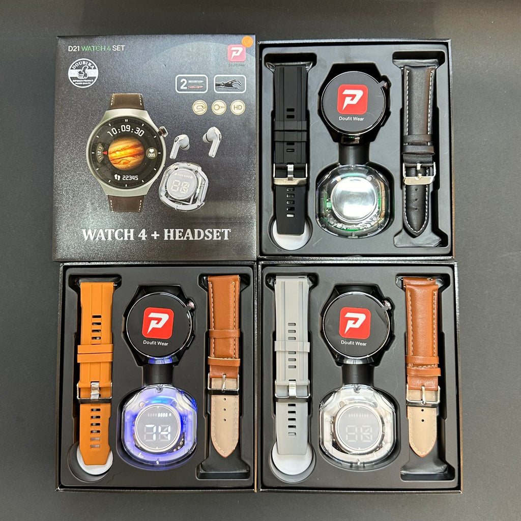 Smartwatch With Dual Straps Step Tracking And Message Notifications