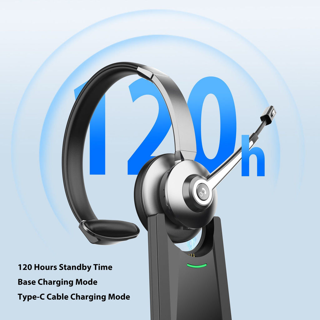 Single-ear Base-mounted Over-ear Bluetooth Wireless Noise-canceling Communication Headset