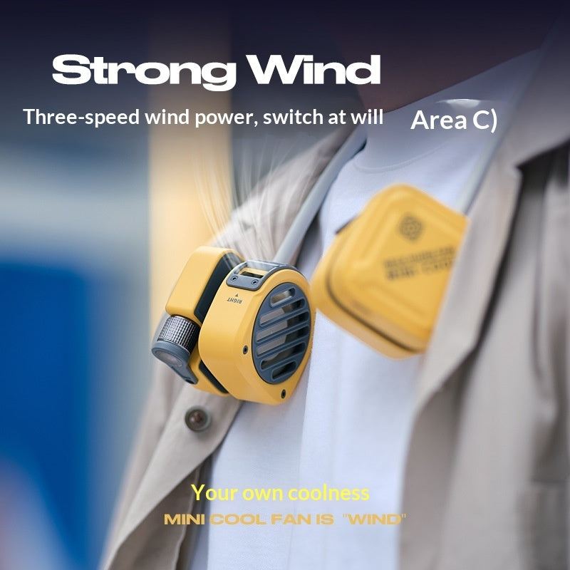 Outdoor Neck-Hanging Portable Bladeless Silent Mini Fan