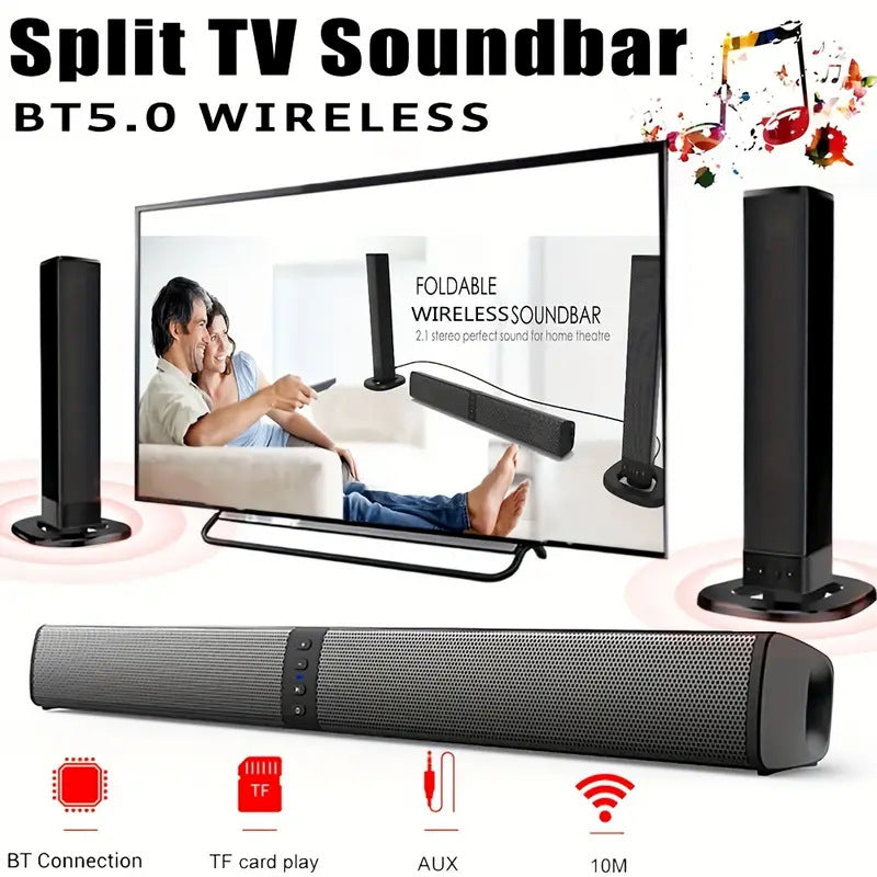 2-in-1 Soundbar For The Living Room Home Bluetooth Speaker With Built-in Soundbar