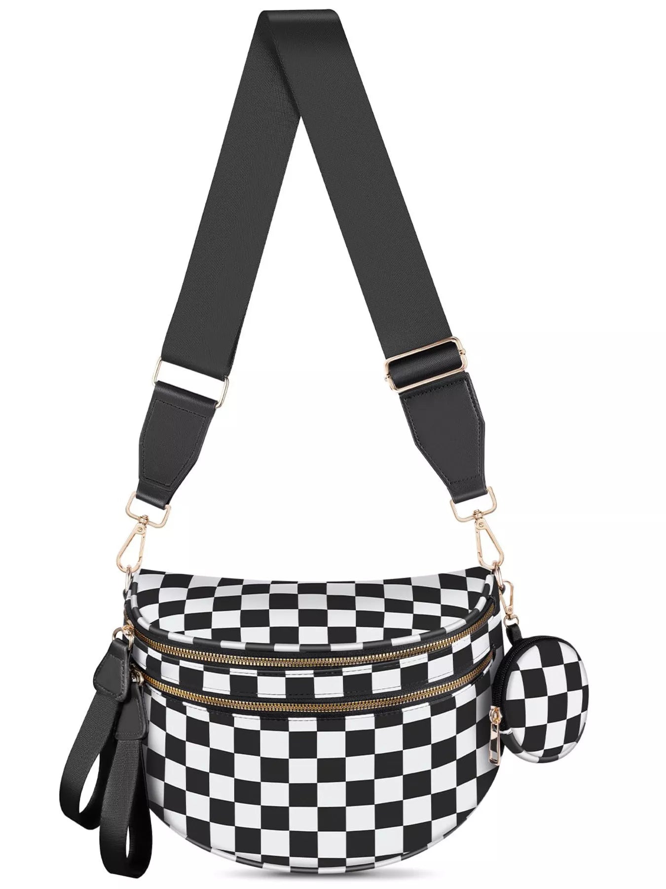 Multi-Pocket Adjustable Strap Crossbody Bag