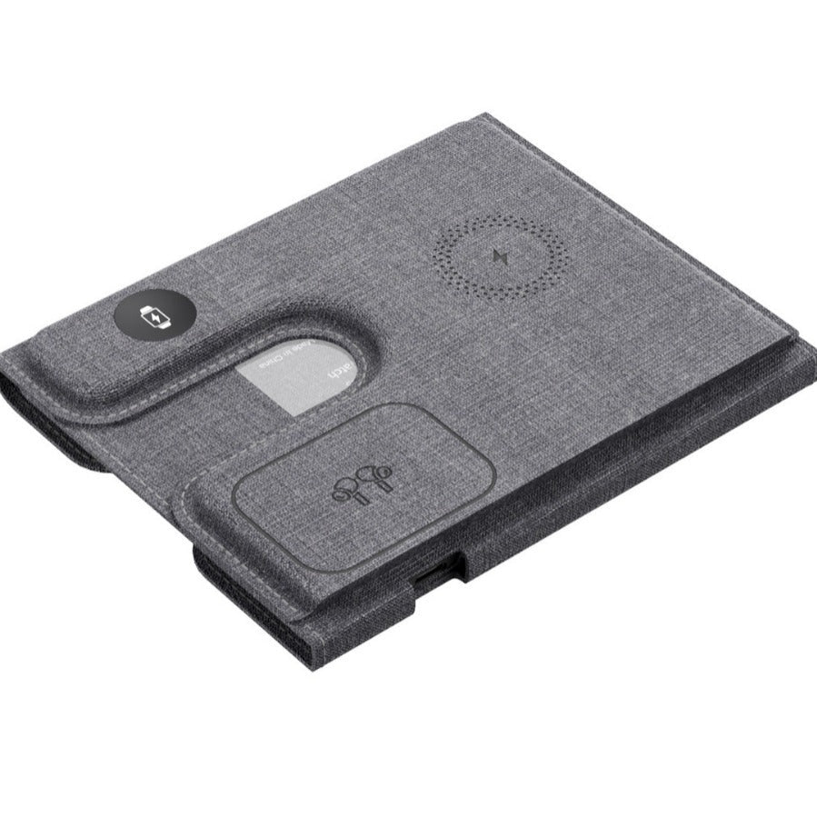 15W Foldable Leather Desktop Wireless Charger For IPhones