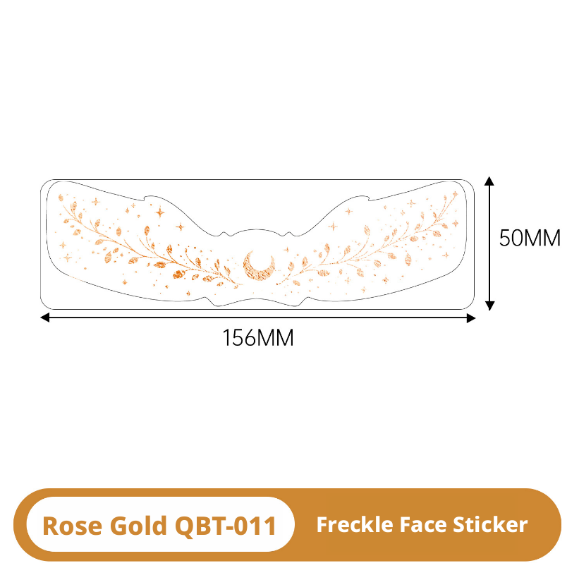 Beautiful girl tattoo sticker-flower style-gold-paper-1 sheet