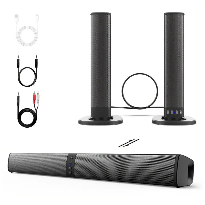 2-in-1 Soundbar For The Living Room Home Bluetooth Speaker With Built-in Soundbar