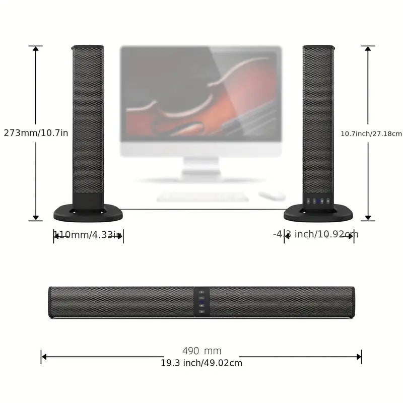 2-in-1 Soundbar For The Living Room Home Bluetooth Speaker With Built-in Soundbar