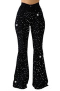 Galaxy Glow Rhinestone Flare Jeans Made in the USA