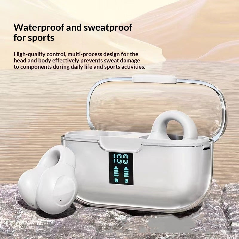 Ear-clip Bone Conduction Soft Silicone Bluetooth Earphones