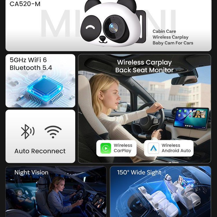 Wireless CarPlay Baby Monitor Camera