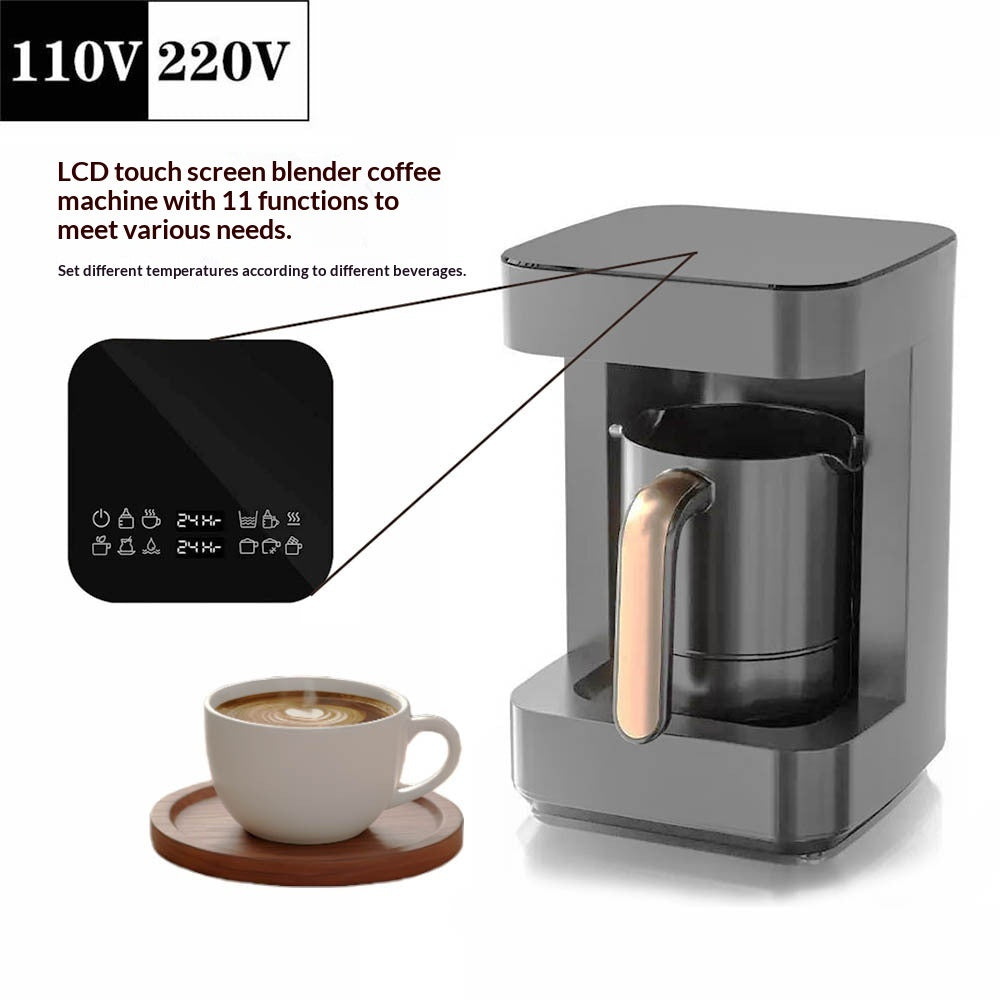 Stirring Milk Tea Pot With Digital Display Heating Coffee Maker