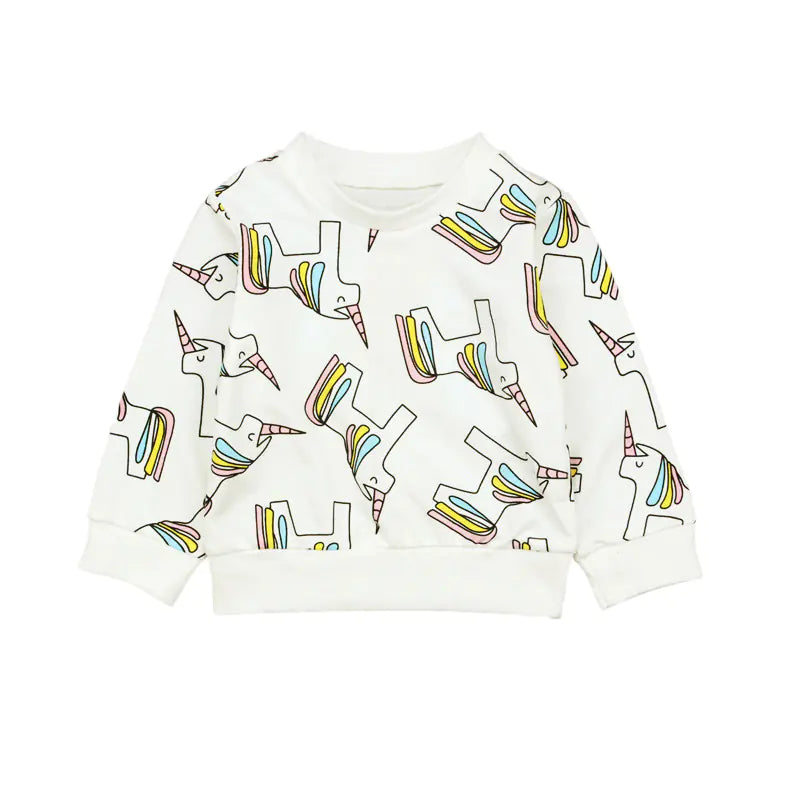 Cartoon Unicorn Hoodie for Boys - Long Sleeve Top