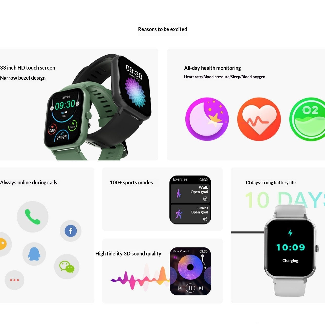 ZL54CJ Bluetooth Calling Smart Watch With Heart Rate And Blood Pressure Monitoring