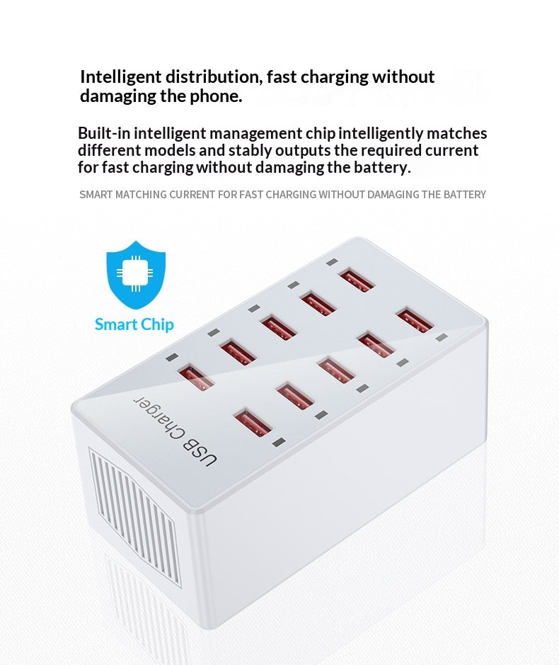 10-port 60W Multi-USB Charger