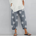 Plus Size Women's Dandelion Print Wide Leg Pants