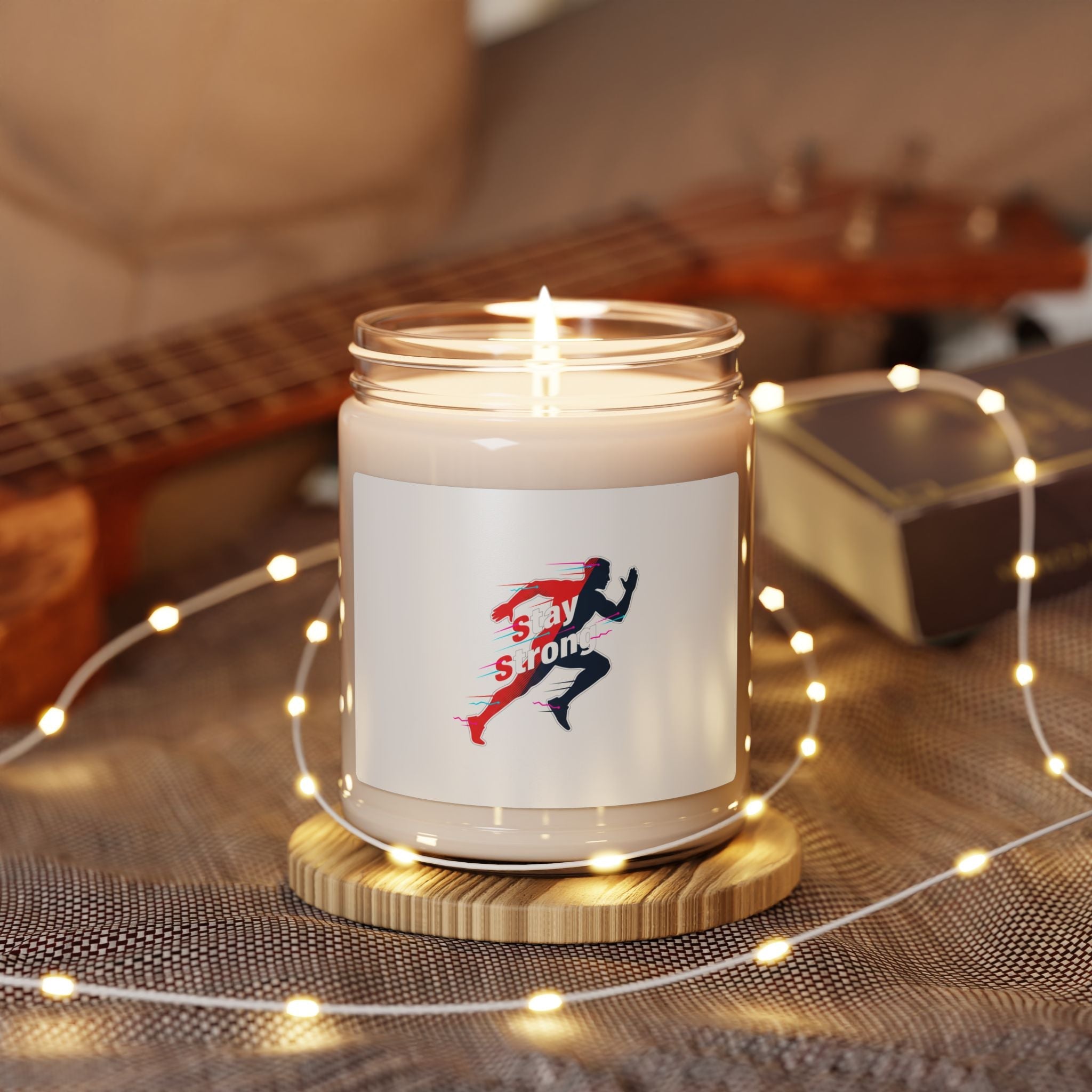 Stay Strong Runner Candle | Fitness Motivation, Active Lifestyle Soy Jar