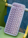 Light Retro Music Keycaps In Versatile Pink-purple, With A Frosted Translucent PC Finish For Keyboards