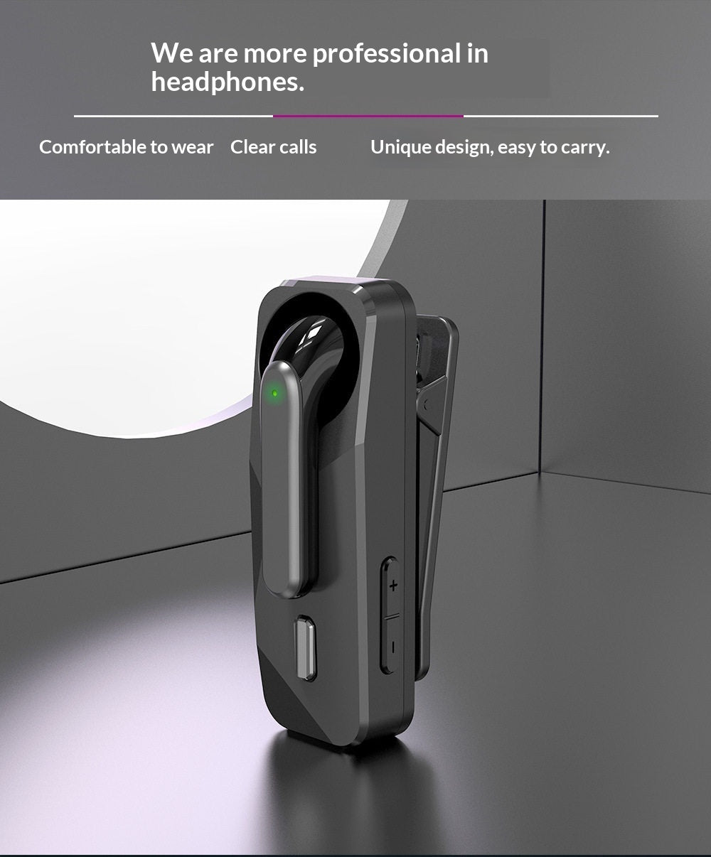 Lapel-style Wireless Bluetooth Earphones
