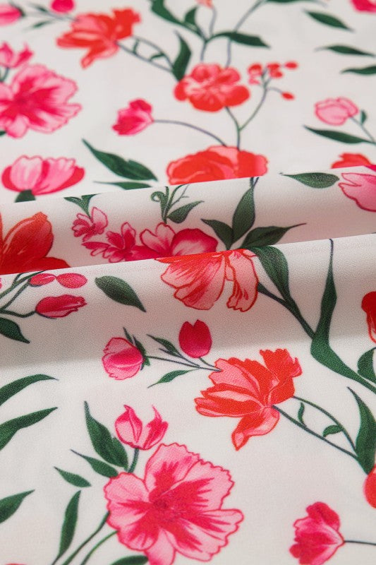 Plus Size Floral Square Neck Maxi Dress