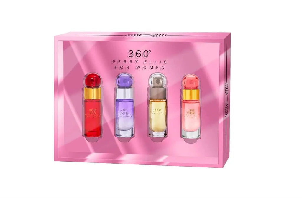 360 Miniatures By Perry Ellis For Women 4Pcs Set EDP Spray