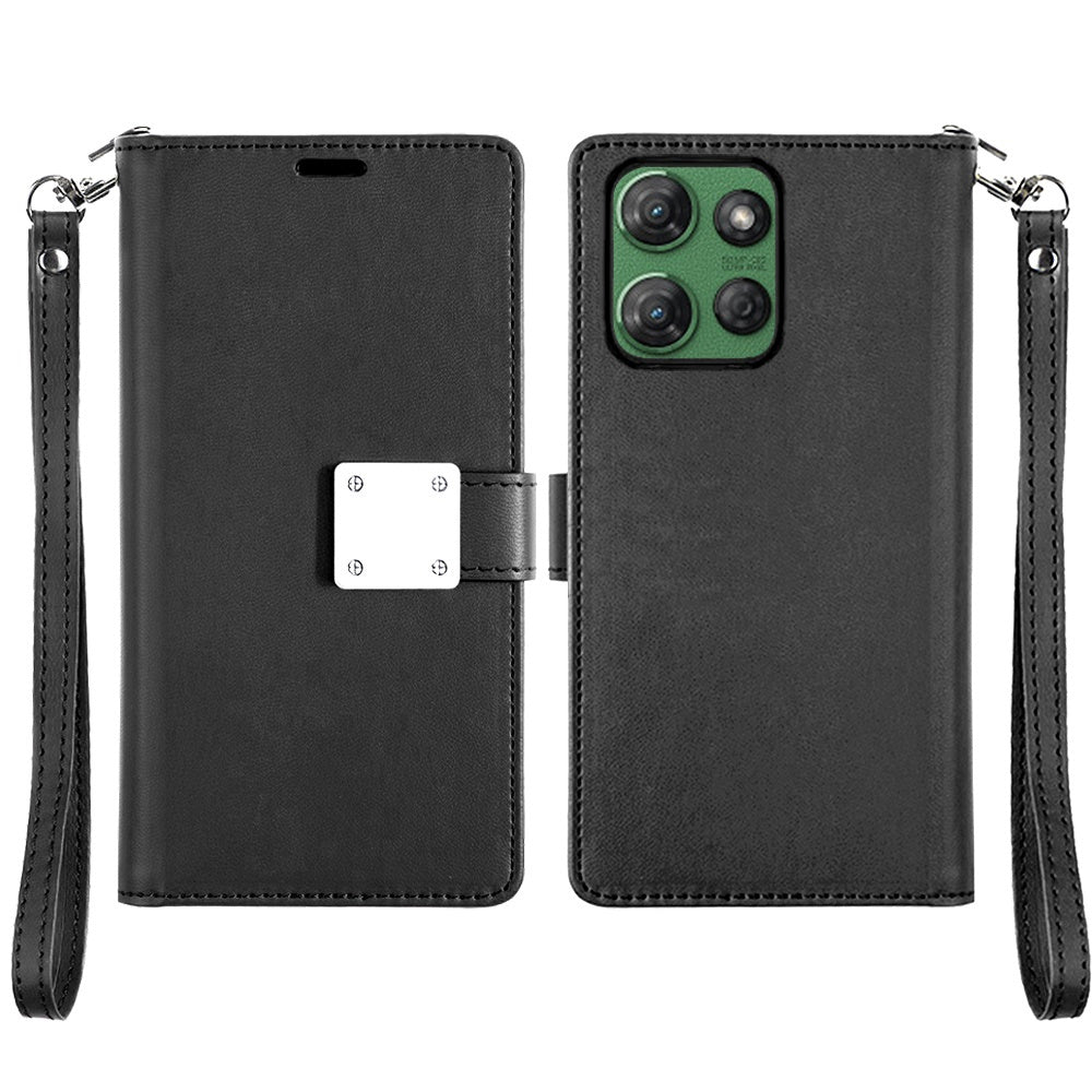 Moto G Power 5G 2025 PU Leather Wallet Case with Card Holder