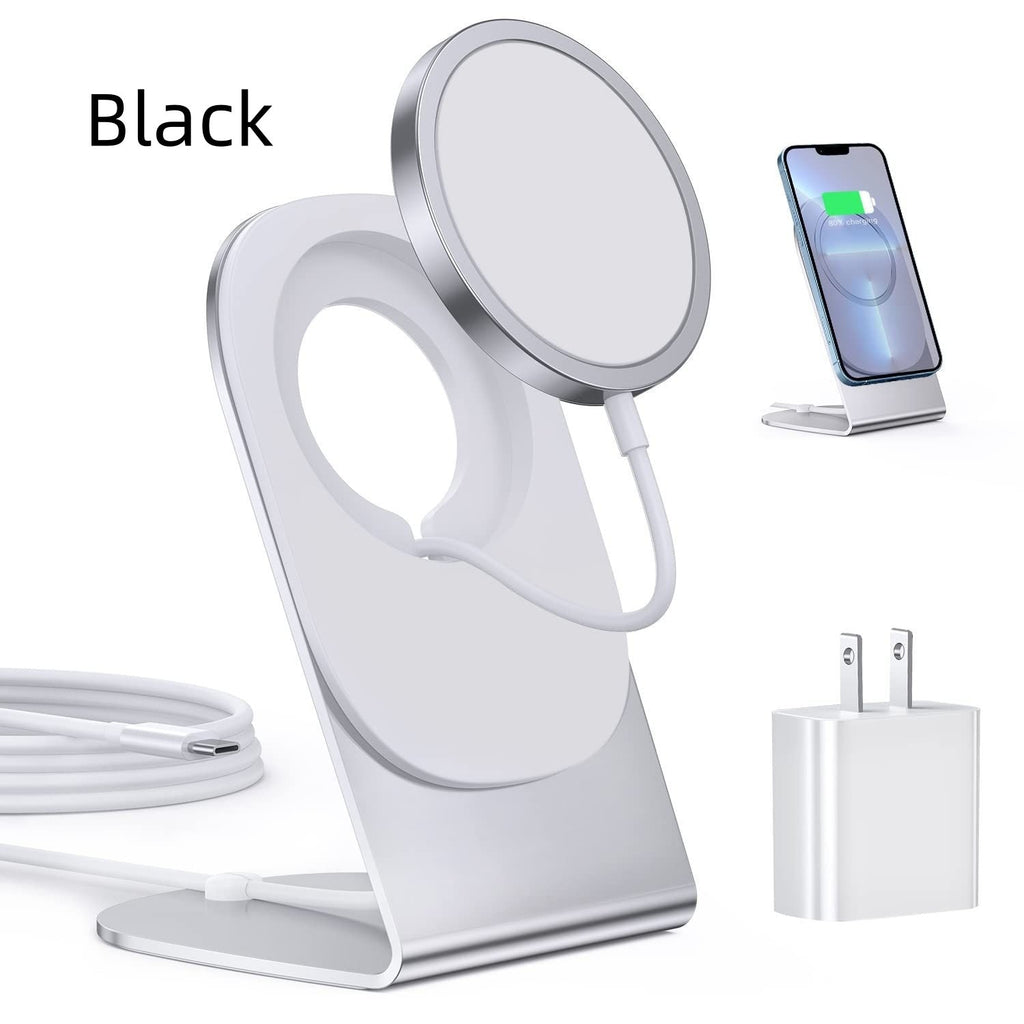Magnetic Wireless Desktop Charger With A Detachable Stand