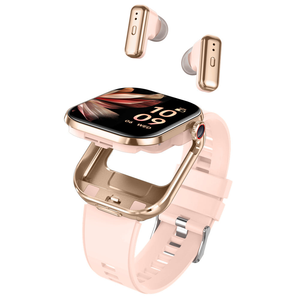 T99 Earphones TWS Watch 2-in-1 Bluetooth Calling Blood Pressure Heart Rate Monitoring Smart Watch
