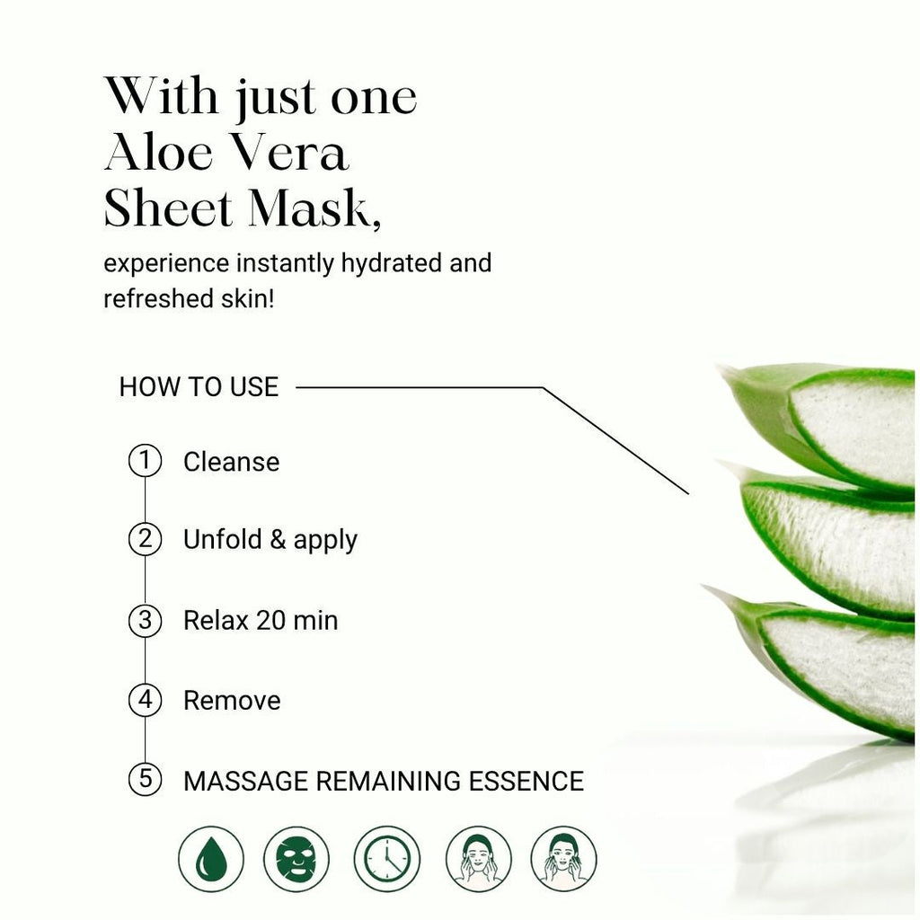 [ Masque Ology ] Aloe Vera Gel Mask(12 pack) | Hydrating & Soothing Sheet Mask