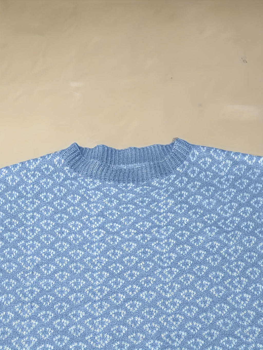 Cozy Light Blue Plus Size Soft Pullover Sweater