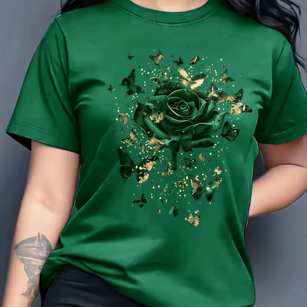 Women's Casual Short Sleeve Round Neck T-Shirt