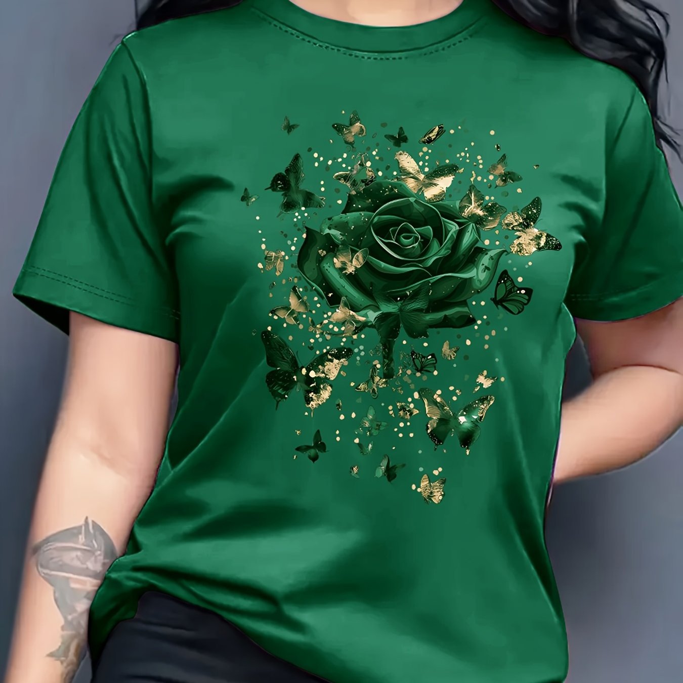 Women's Casual Short Sleeve Round Neck T-Shirt