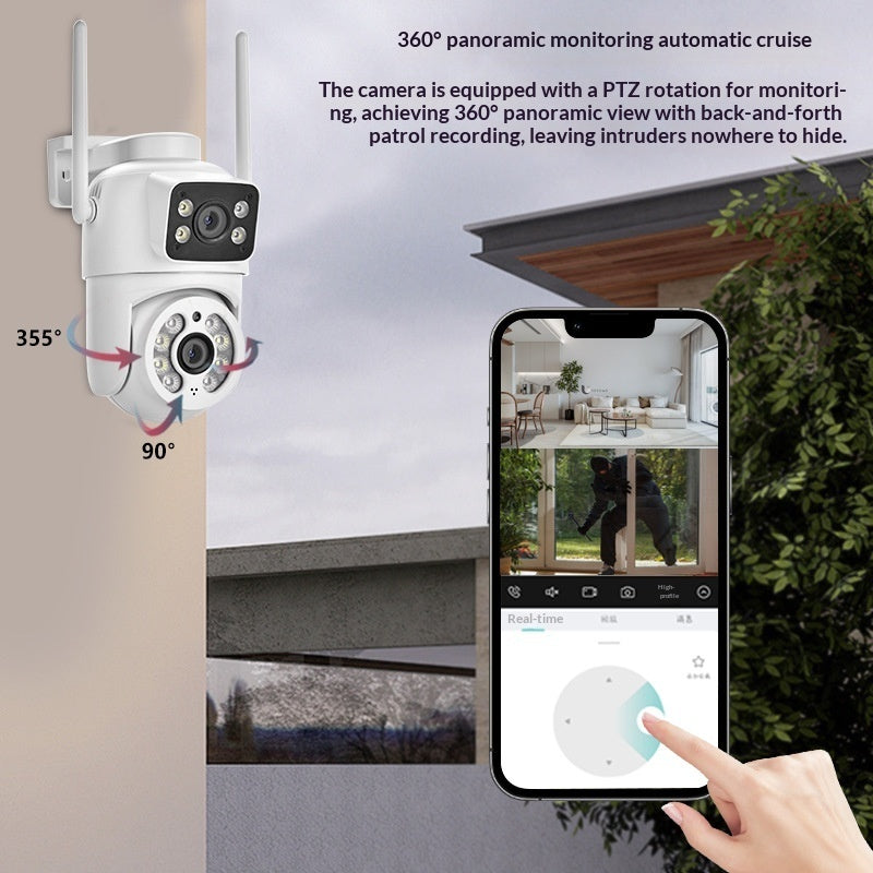 Outdoor Waterproof Binocular Dual-screen Camera Wireless