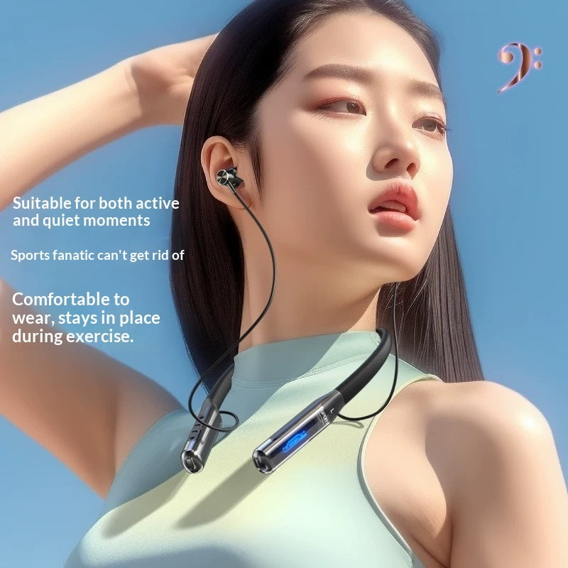 High-capacity Long-lasting Neckband Bluetooth Earphones For Sports
