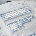 Sleek Blue Keyboard Caps With A Fresh, Cool, And Transparent Design