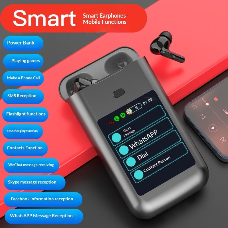 SE-TWO Bluetooth Touch-Control Noise-Canceling Transparency Mode Headphones With Display