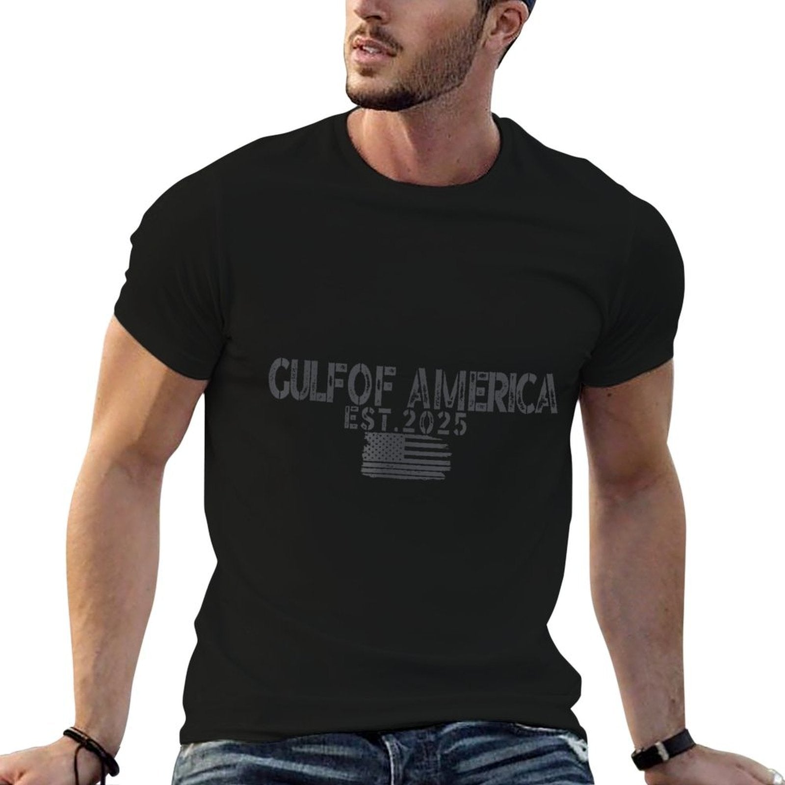 Gulf Of US America Est 2025 American Flag Gulf for Men Women Odor-resistant T-Shirt