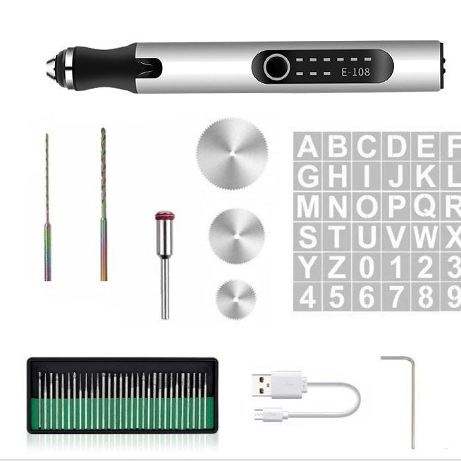 42V Dual-Use Speed-Adjustable Micro Carving Electric Grinder Kit With Charging And Plug-In Options