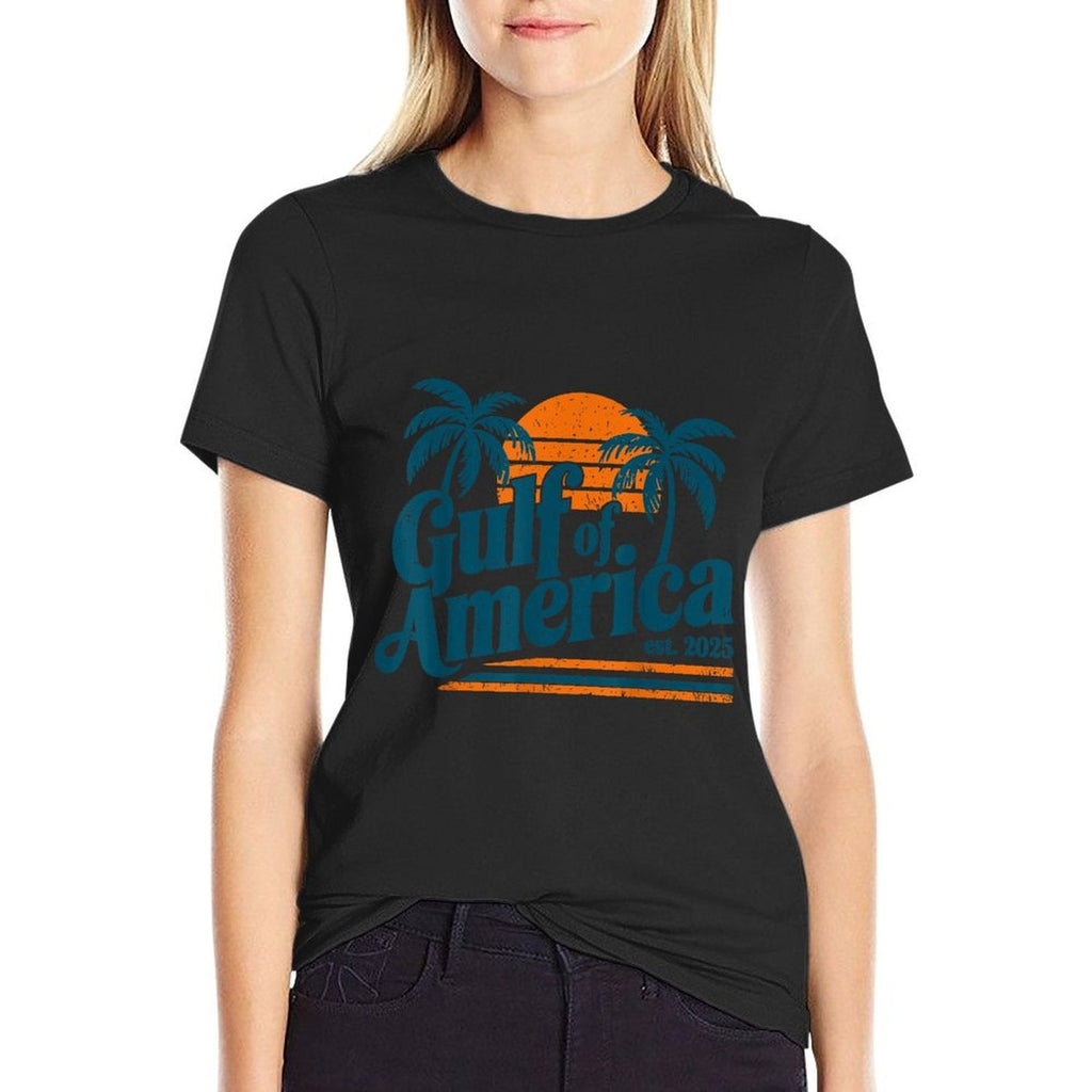 Retro Vintage Gulf Of US America 2025 American Gifts Stretchy T-Shirt